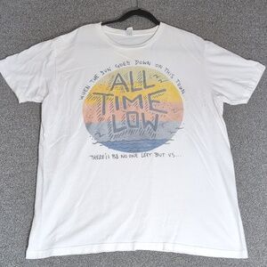 All Time Low - Runaways Album Band Tee Size XL in White